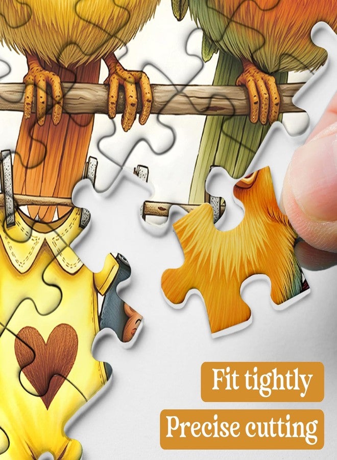 PPuzzling Cute Bird Family Puzzles for Adults 1000 Pieces, Colorful Birds with Hats and Scarves Jigsaw Puzzles, Whimsical Nature Animal Puzzle - Image 3