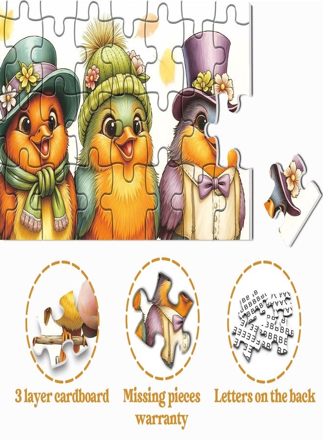 PPuzzling Cute Bird Family Puzzles for Adults 1000 Pieces, Colorful Birds with Hats and Scarves Jigsaw Puzzles, Whimsical Nature Animal Puzzle - Image 5