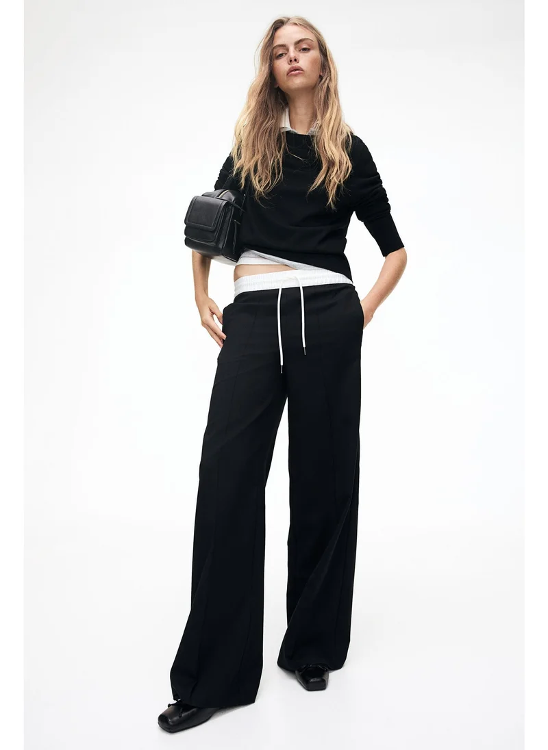 H&M Crease-leg drawstring trousers