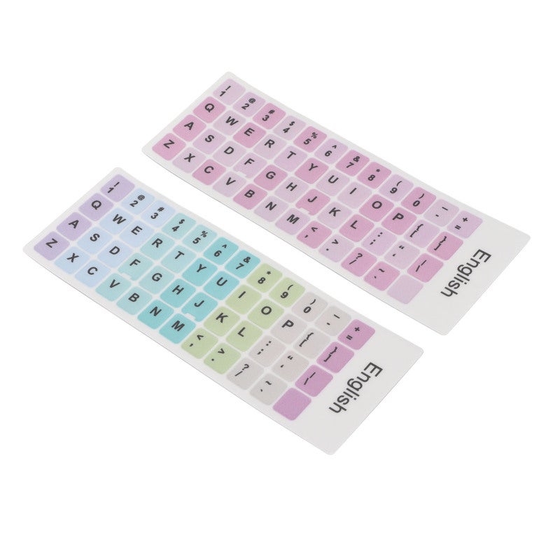 English Keyboard Stickers Waterproof PVC Keycaps Stickers - Wear-Resistant Coating Computer Keyboard Replacement Stickers for 10 to 17 Inch Laptops - Image 5