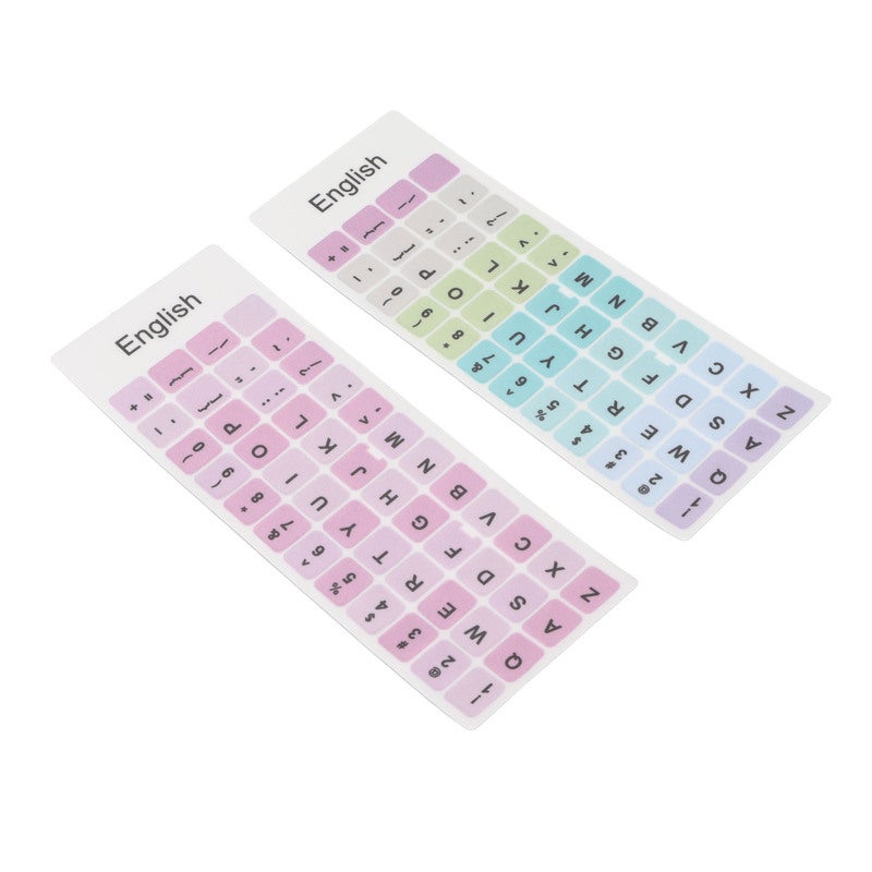 English Keyboard Stickers Waterproof PVC Keycaps Stickers - Wear-Resistant Coating Computer Keyboard Replacement Stickers for 10 to 17 Inch Laptops - Image 3