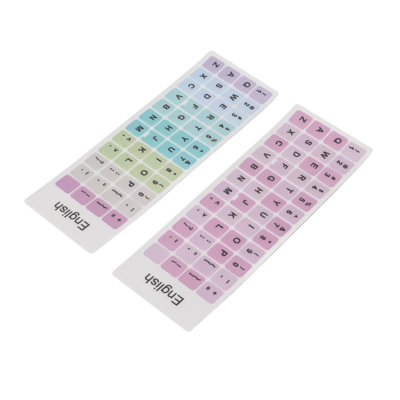 English Keyboard Stickers Waterproof PVC Keycaps Stickers - Wear-Resistant Coating Computer Keyboard Replacement Stickers for 10 to 17 Inch Laptops - Image 2