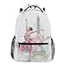Kcldeci Ballerina Eiffel Tower School Backpack  Ballet Dancer Bookbag Schoolbag Daypacks Shoulder Bag Laptop Bag for Teens Kids Boys Girls - Image 2