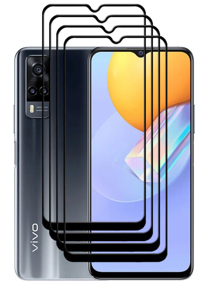 ACLIX 4 Pieces Antistatic ESD Dustproof Premium Quality High Definition Tempered Glass Screen Protector Designed For vivo Y51 (2020) - Image 1