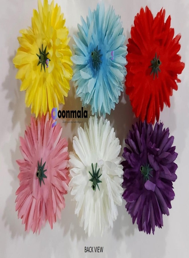 Goonmala Artificial Chrysanthemum Ball Hydrangea febric Flower Without Stick for Home, Office Decoration and Craft (Gajri) - Image 2