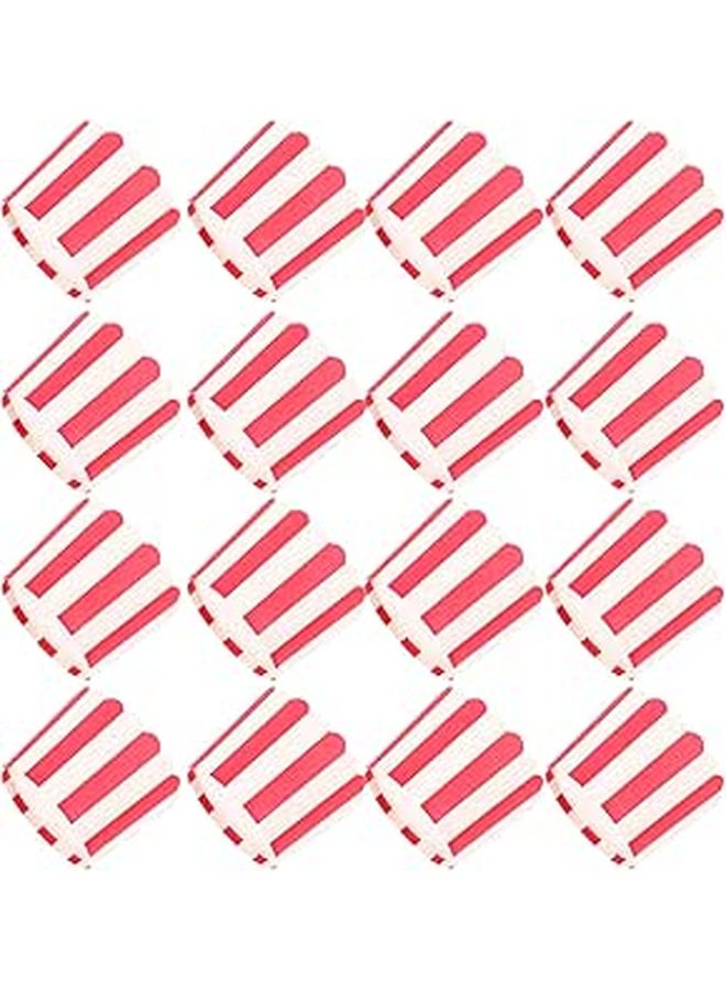 Red White Striped Large Cupcake Wrappers High Temperature Resistant Baking Paper Liners 100pcs - Image 1