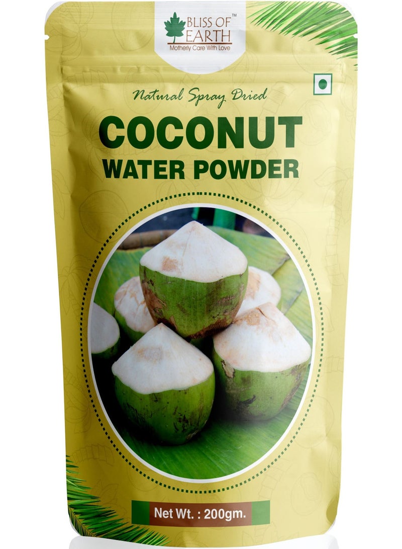 بليس اوف ايرث Bliss of Earth 200gm مسحوق ماء جوز الهند بخاخ طبيعي مجفف رائع للترطيب المزيج الفوري - Image 1