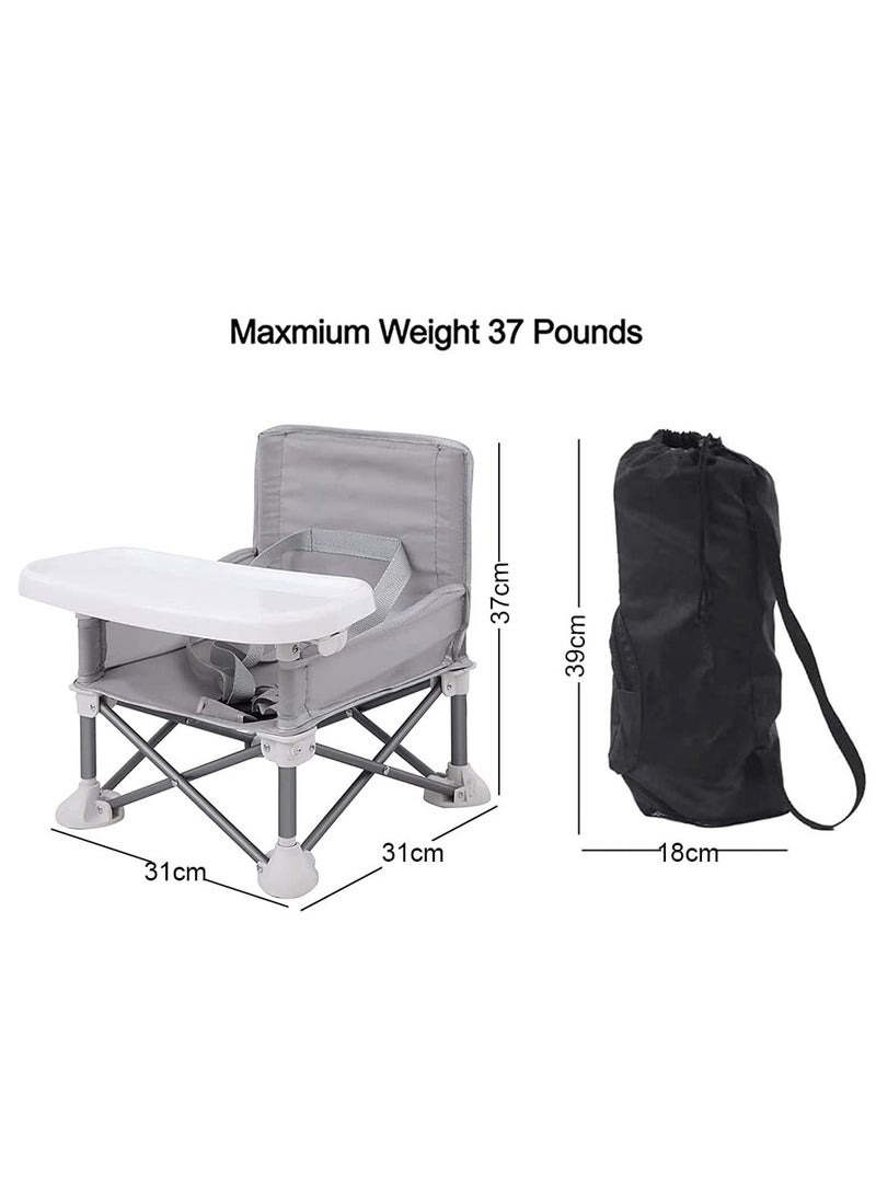 DMG TECH Baby Travel Booster Seat for Table With Removable Dining Tray Folding Compact Sit Up Chair for Dining Table for Indoor and Outdoor Camping Beach Lawn Toddlers Kids Boys and Girls  - Image 3