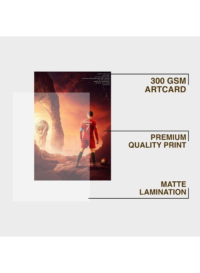 CodersParadise Paper Pack Of 6 - Football Wall Posters 8X12 Inch A4 Size Included Glue Dots Wall Decor Posters Wall Art - Image 2