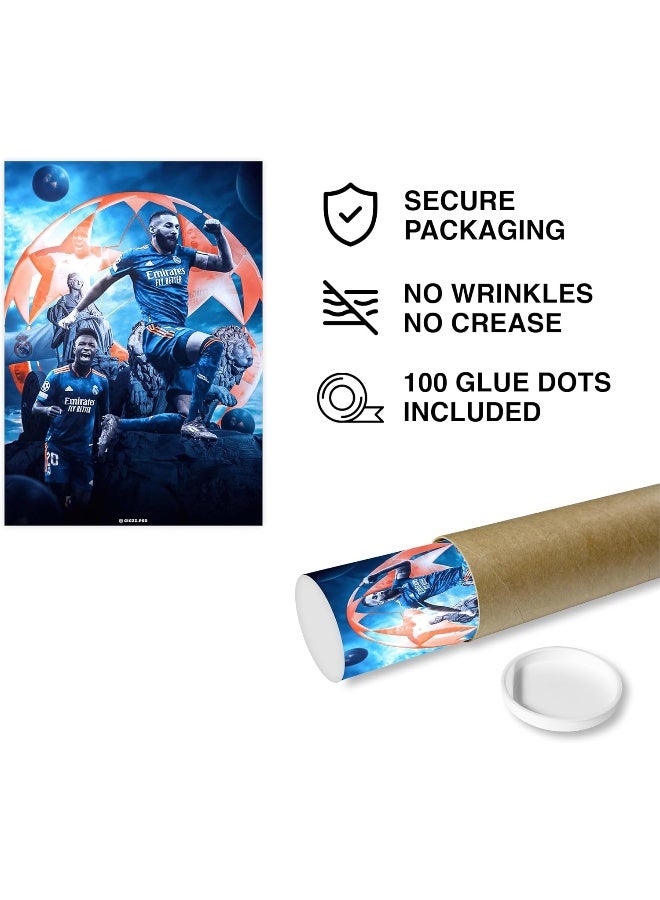 CodersParadise Paper Pack Of 6 - Football Wall Posters 8X12 Inch A4 Size Included Glue Dots Wall Decor Posters Wall Art - Image 4