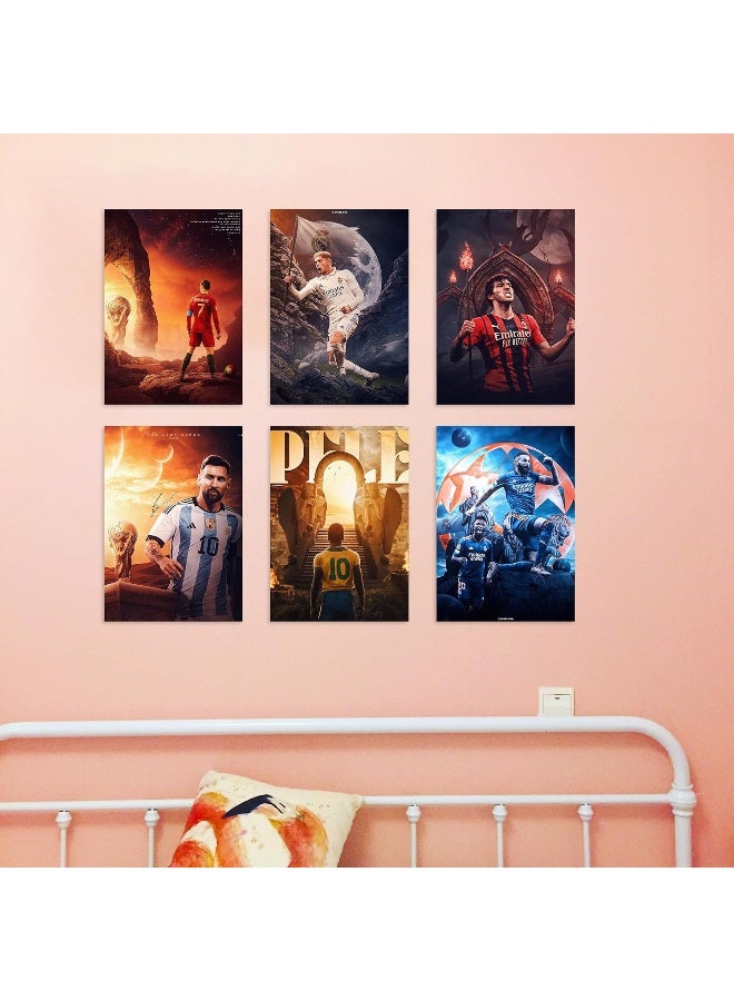 CodersParadise Paper Pack Of 6 - Football Wall Posters 8X12 Inch A4 Size Included Glue Dots Wall Decor Posters Wall Art - Image 5