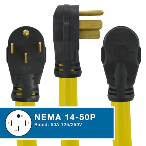Conntek 14963: 50 Amps 14-50P to TT-30R & 5-15/20R Y-Adapter - Image 2