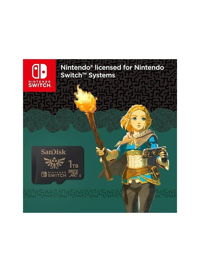sandisk Nintendo MicroSDXC UHS-I card for Nintendo Switch, Zelda Edition, Up to 100MB/s read; up to 90MB/s write - SDSQXAO-1T00-GN6ZN - Image 2