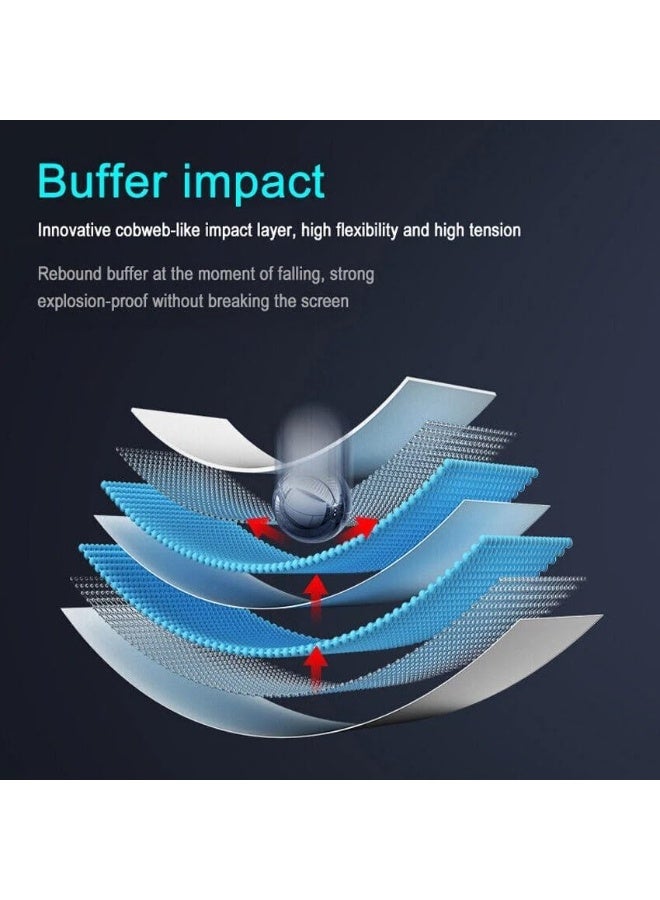 Muzz درع غير لامع شفاف لحماية شاشة آيفون 12 برو، فيلم سيراميكي غير لامع، 3D أوليفوبك، مقاوم للكسر، مضاد للانعكاس، عبوة واحدة HD (آيفون 12 برو) - Image 4