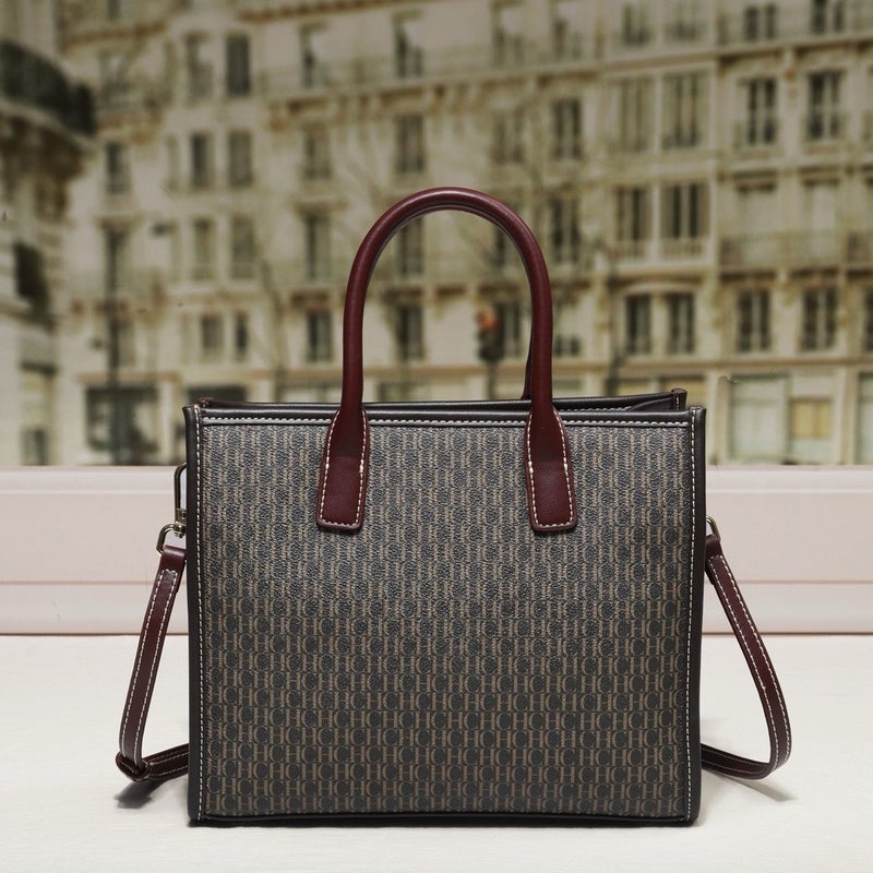 Chhc Fashion Retro Trendy Handbag Exquisite Printed Pattern Letter Design Underarm Bag All-Match Crossbody Bag - Image 1