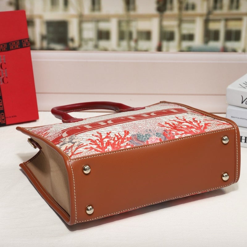 Chhc Fashion Retro Trendy Handbag Exquisite Printed Pattern Letter Design Underarm Bag All-Match Crossbody Bag - Image 4