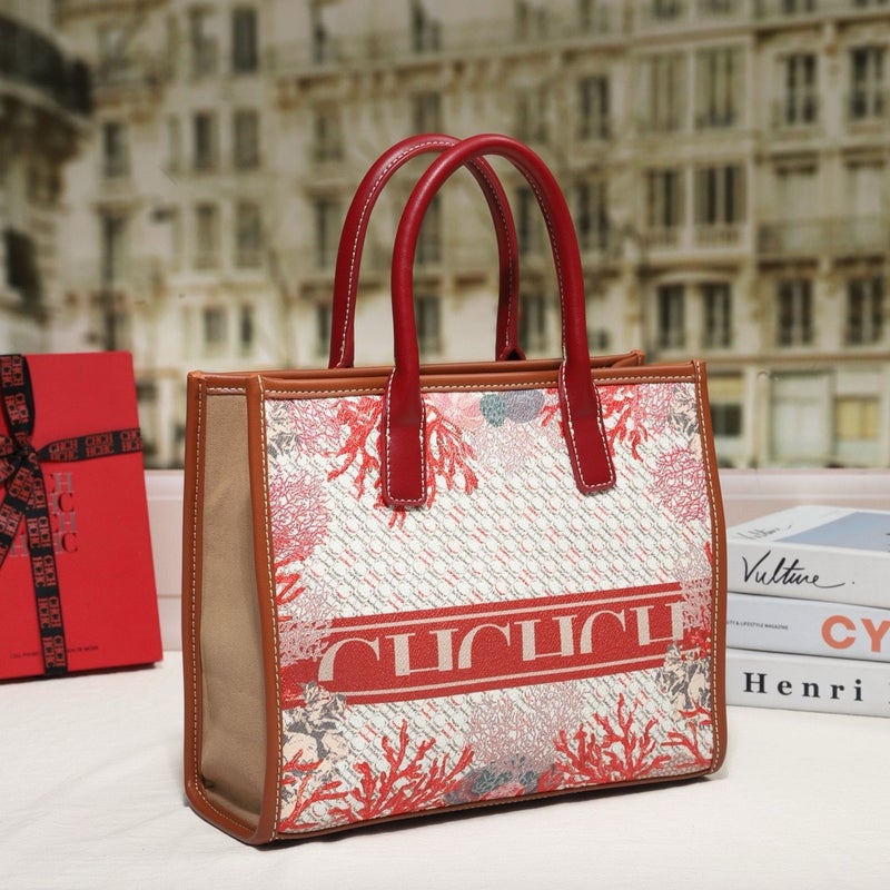 Chhc Fashion Retro Trendy Handbag Exquisite Printed Pattern Letter Design Underarm Bag All-Match Crossbody Bag - Image 3