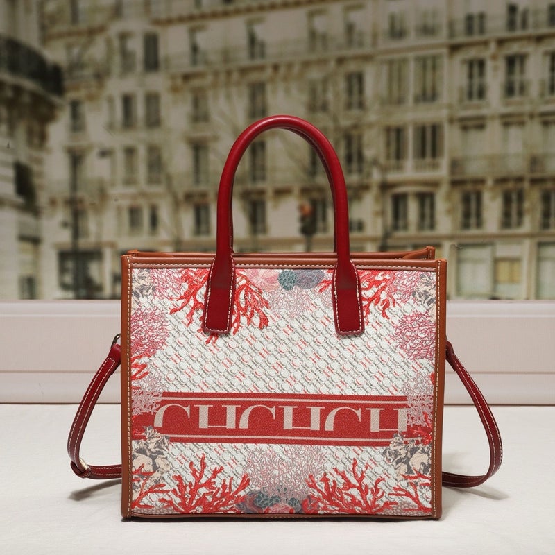 Chhc Fashion Retro Trendy Handbag Exquisite Printed Pattern Letter Design Underarm Bag All-Match Crossbody Bag - Image 2