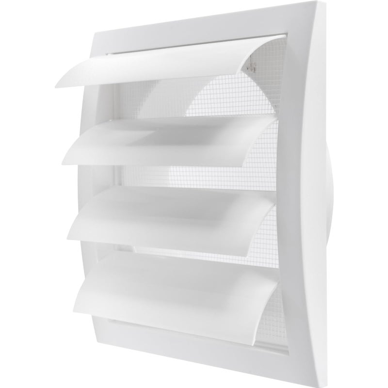 Repa Market White Exhaust Hood Vent 6'' Inch with Built-in Pest Guard Screen and Flange, White, Air Vent Cover, HVAC Exhaust Vent Duct Cover, Exhaust Cap - Image 1