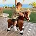 PonyCycle Ride on Horse Pony Ride on Toys for Boys Classic Model U with Brake 30 HeightSize 3 Rocking Horse for Age 34 Riding Horse with Wheels Mechanical Walking Animal Plush Gifts Ux324 - Image 4
