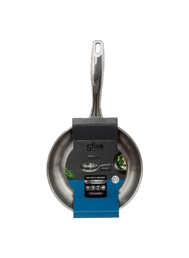 Five Simply Smart Resilience High Quality Stainless Steel Frying Pan Silver 20 cm 179703