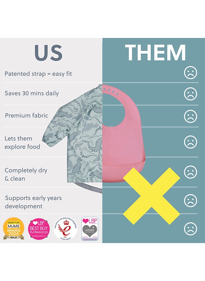 bibado - Long Sleeve Baby Bibs - Babies And Toddlers 6-36 Months - Coverall Baby Weaning Bib - Easy Wipe Clean And Soft Fabric - Image 1