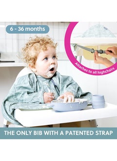bibado Long Sleeve Baby Bibs - Babies And Toddlers 6-36 Months - Coverall Baby Weaning Bib - Easy Wipe Clean And Soft Fabric  - Image 4