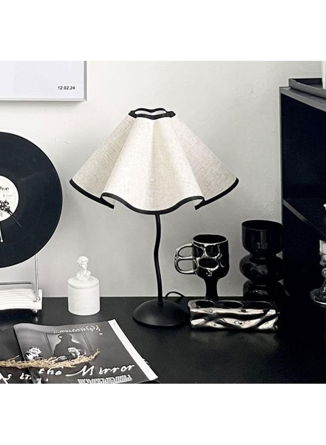 Bluejw Ins Style Modern Simple Table Lamp Bedside Lamp Petal Umbrella Type S-Bar Iron Art Bedroom Atmosphere Lamp Homestay Model Room - Image 5