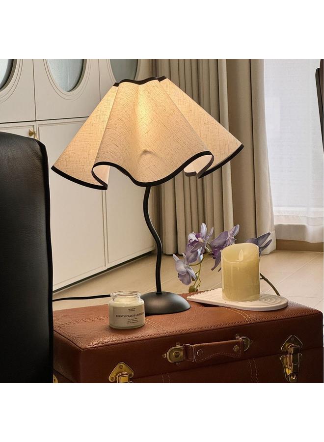 Bluejw Ins Style Modern Simple Table Lamp Bedside Lamp Petal Umbrella Type S-Bar Iron Art Bedroom Atmosphere Lamp Homestay Model Room - Image 2