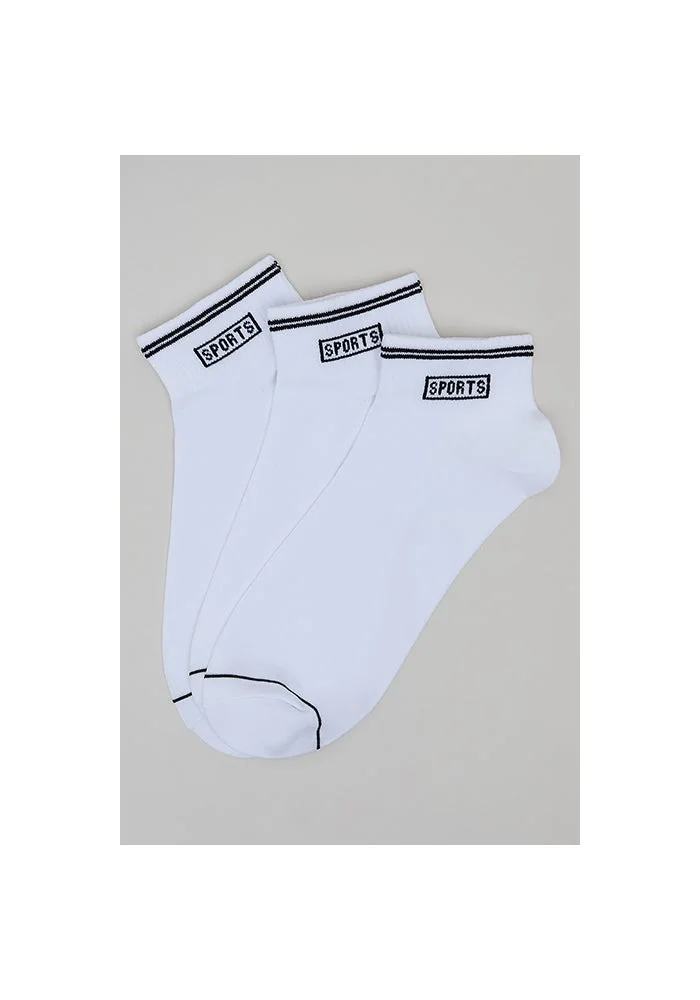 3 Pack Printed Ankle Socks