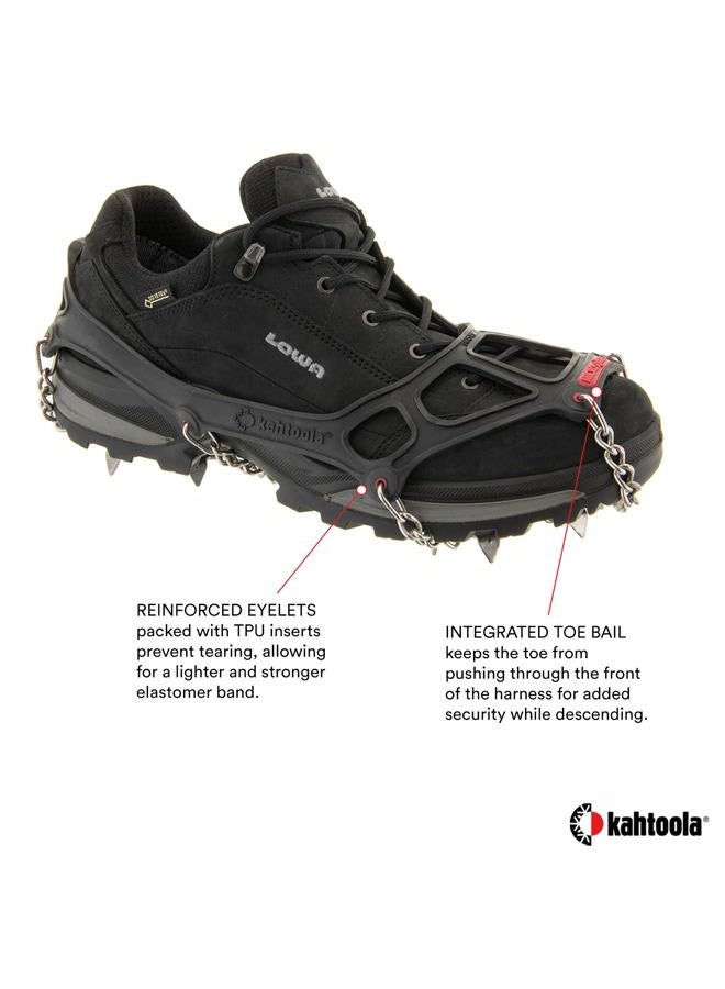 Kahtoola MICROspikes Footwear Traction for Winter Trail Hiking & Ice Mountaineering - Black - Small - Image 3