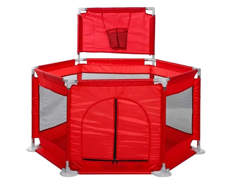Fantastic-Kids-Toys Foldable Baby Playpen with Basketball Hoop, Floor-Mounted Activity Center, Safety Protection for Babies and Babies While Playing, Code 129 by Fantastic-Kids-Toys(128cm*66.5cm*70cm) - Image 2
