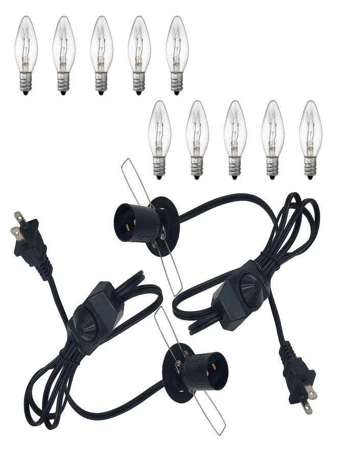 SANJOON 4.9ft Salt Lamp Cord with Dimmer Switch,Original Replacement for Himalayan Crystal Salt Lamps, Christmas Village Accessories, Pumpkin Lights - Image 1