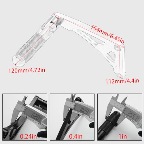 GFARDMOTO Passenger Footpegs - CNC Aluminum Footrests Compatible with Honda Monkey 125 / Kawasaki Z125 2018-2025 (JB02/JB03) | Anti-Skid Motorcycle Rearsets (Red) - Image 2