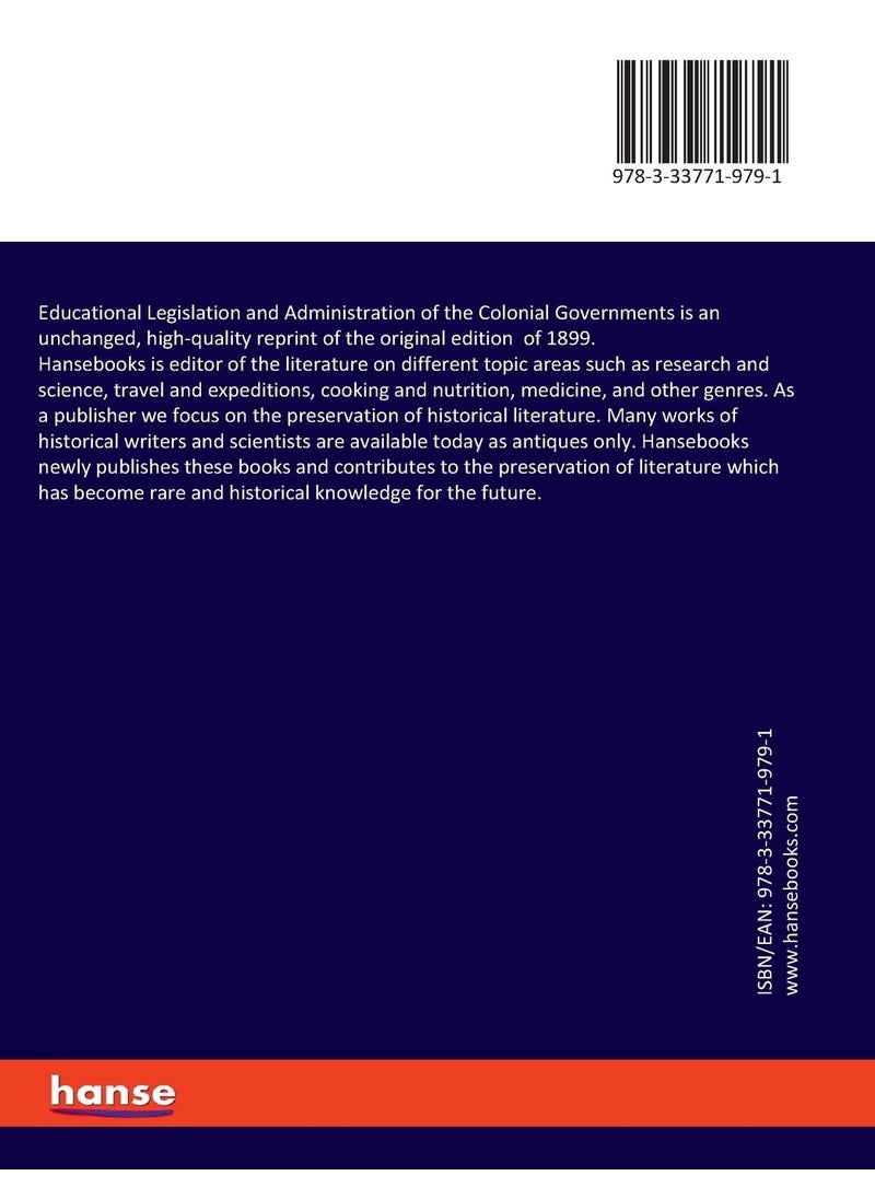 Educational Legislation and Administration of the Colonial Governments  - Image 2