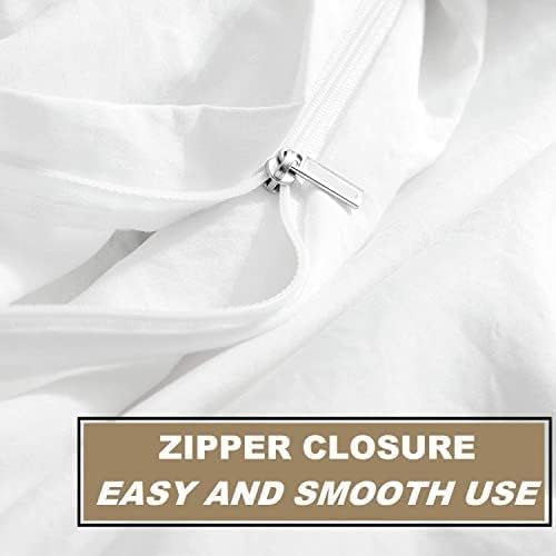 Slazie 300 TC Premium Glace Cotton Duvet Cover with Zipper |Single Size Razai Cover|Dohar Cover for Single Bed|Quilt Cover |Winter|Warm Stuff|Single Dohars|90x60 Inches|Beige Floral|NDV 026 - Image 4