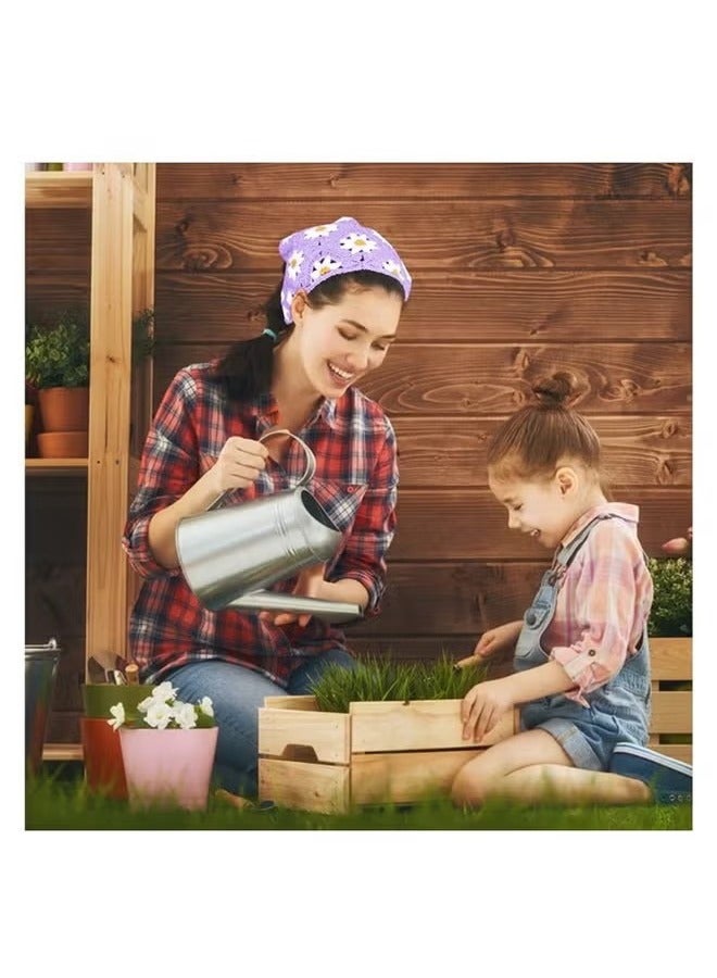 يا إلهي 2pcs شعر الكروشيه للسيدات بانداناس وشاح شعر متشابك للبنات ديزي عتيقة عظم الرأس ملحقات الشعر مثلث الأزهار الحجاب الحاكمة جوفاء الشعر - Image 5