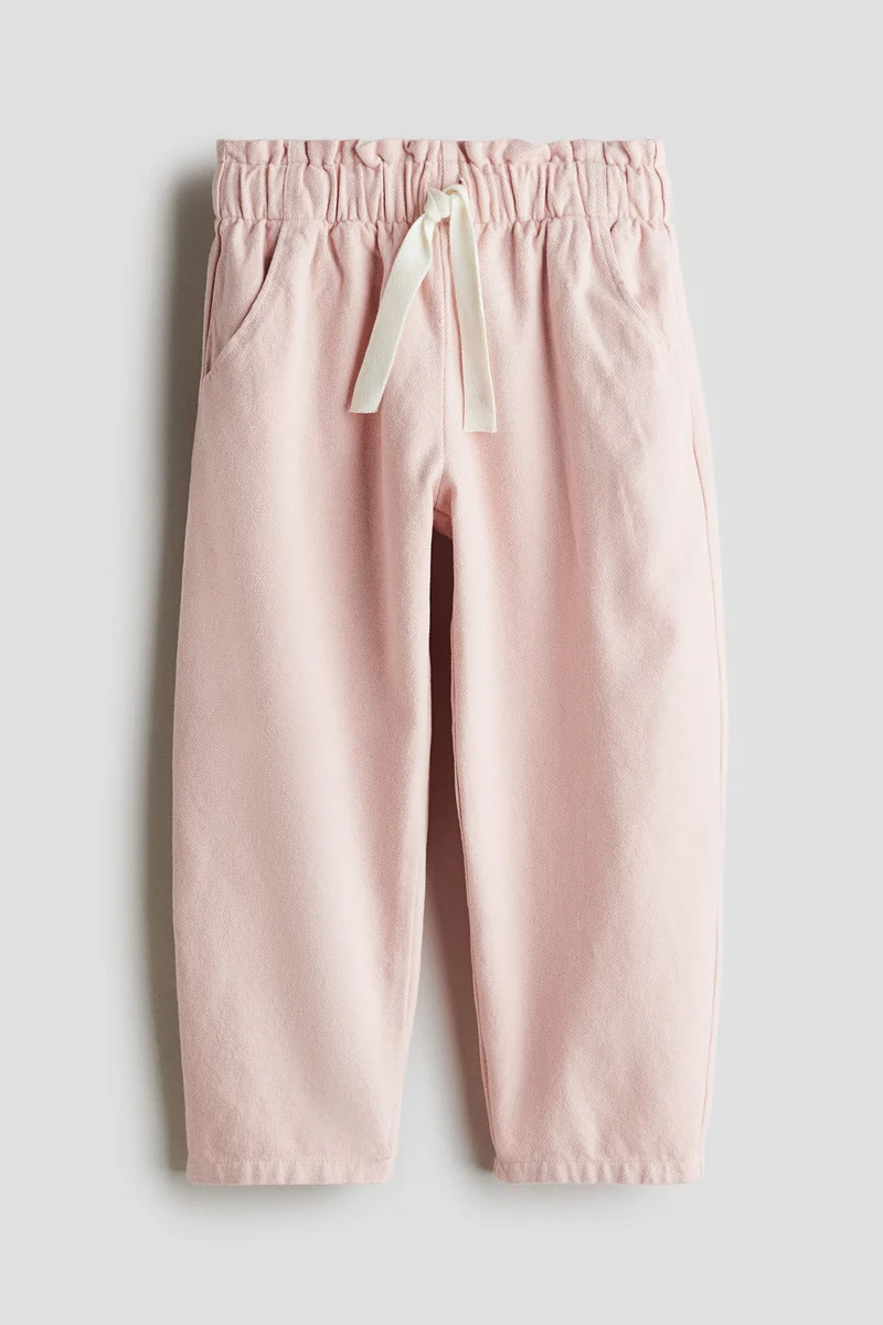 H&M Cotton barrel-leg trousers