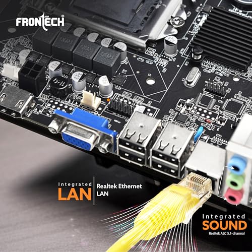 FRONTECH H61 Chipset Motherboard with 2xDDR3 RAM Slots LGA1155 Supports i3/i5/i7 Processors | 6+4 USB Ports | PCIe 16x | 3xSATA Slots | 1xHDMI, 1xVGA, (FT-0487) - Image 5