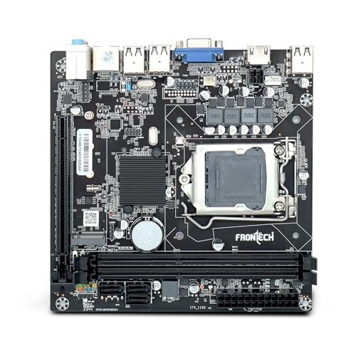 FRONTECH H61 Chipset Motherboard with 2xDDR3 RAM Slots LGA1155 Supports i3/i5/i7 Processors | 6+4 USB Ports | PCIe 16x | 3xSATA Slots | 1xHDMI, 1xVGA, (FT-0487) - Image 1