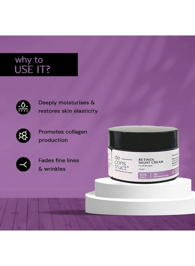 ديكونستركت كريم ليلي يحتوي على 0.1% ريتينول مع 1% مركب بيتا جلوكان | مناسب للمبتدئين | كريم ليلي مضاد للشيخوخة للخطوط الدقيقة والتجاعيد | للنساء والرجال | 50 جم - Image 5