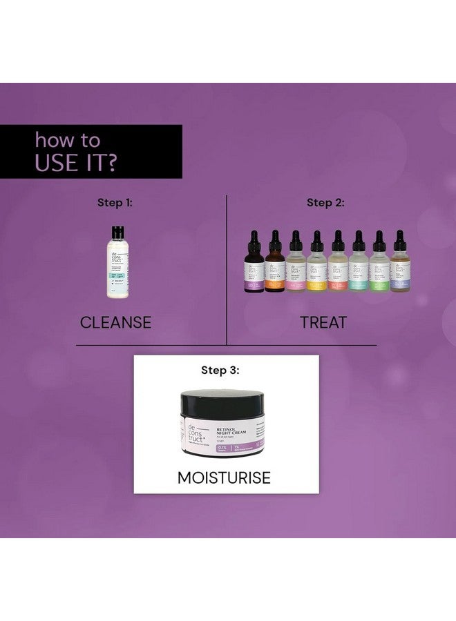 ديكونستركت كريم ليلي يحتوي على 0.1% ريتينول مع 1% مركب بيتا جلوكان | مناسب للمبتدئين | كريم ليلي مضاد للشيخوخة للخطوط الدقيقة والتجاعيد | للنساء والرجال | 50 جم - Image 4