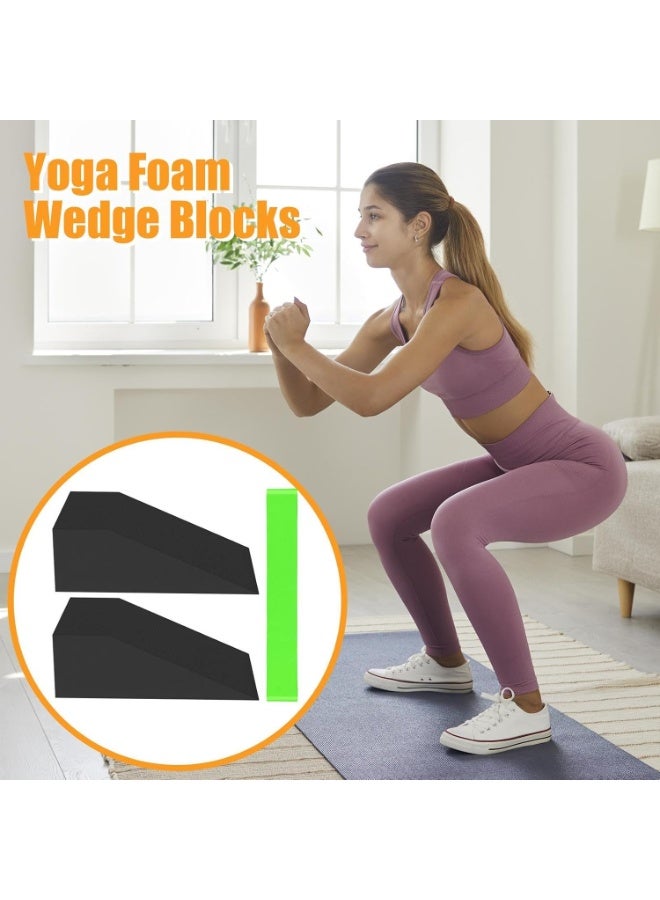 Soofam Yoga Foam Wedge - Ergonomic Non-Slip Professional Squat Ramp,Lightweight Calf Stretcher Slant Board, Stretching Meditation Tool for Weightlifting, Gym, Fitness - Image 2