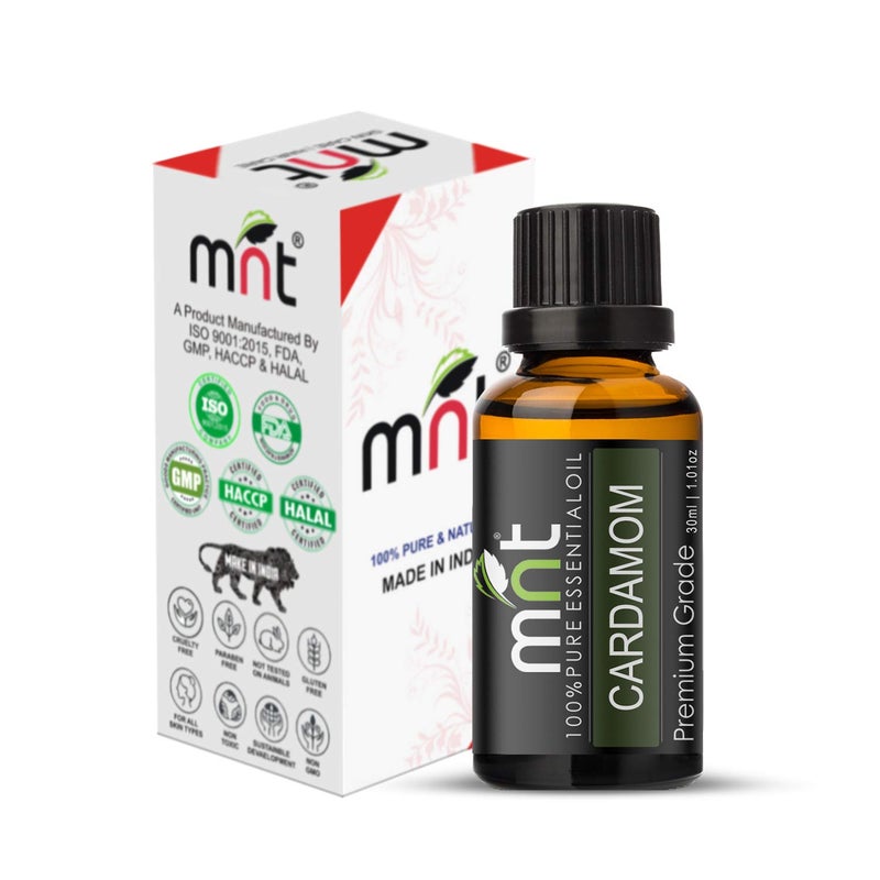 MNT MNT Cardamom Essential Oil 100 Pure  Natural Undiluted For Hair Nourishment Face Skin Body Care 30ML - Image 2
