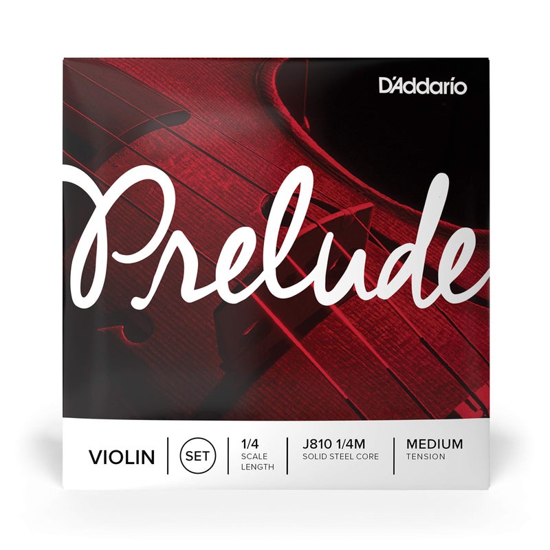 D'Addario Prelude Violin Strings, J810 1/4M, Medium Tension, 1/4 Scale, 4-String Full Set - Image 2