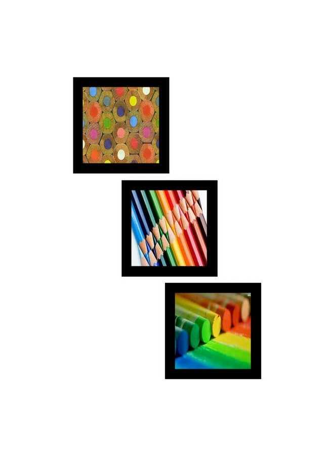 Go Hooked Fiber Moulded Multiple Frames Digital Wall Paintings/Home Decor for Bedroom (22.86 cm x 22.86 cm, 3 Frames, 9X9Pntng4020) - Image 1