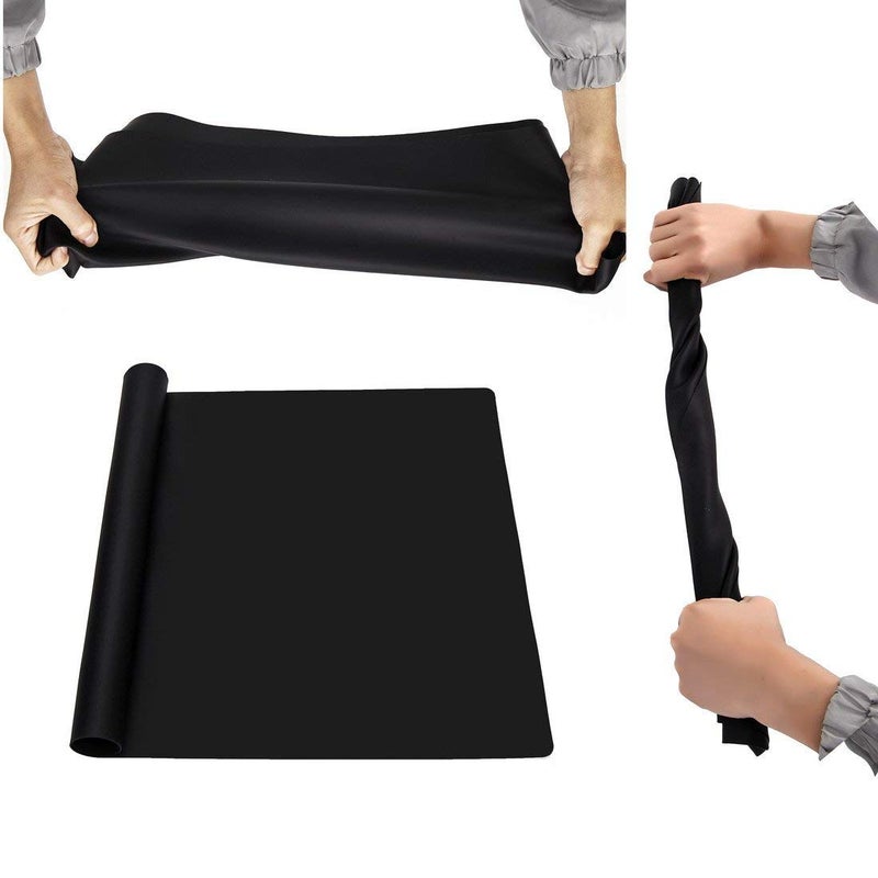 Max2co 23.6'' by 15.7''Flexible Silicone Placemat Non Slip Waterproof Heat Resistant Dinner Table Black 1PCS - Image 3