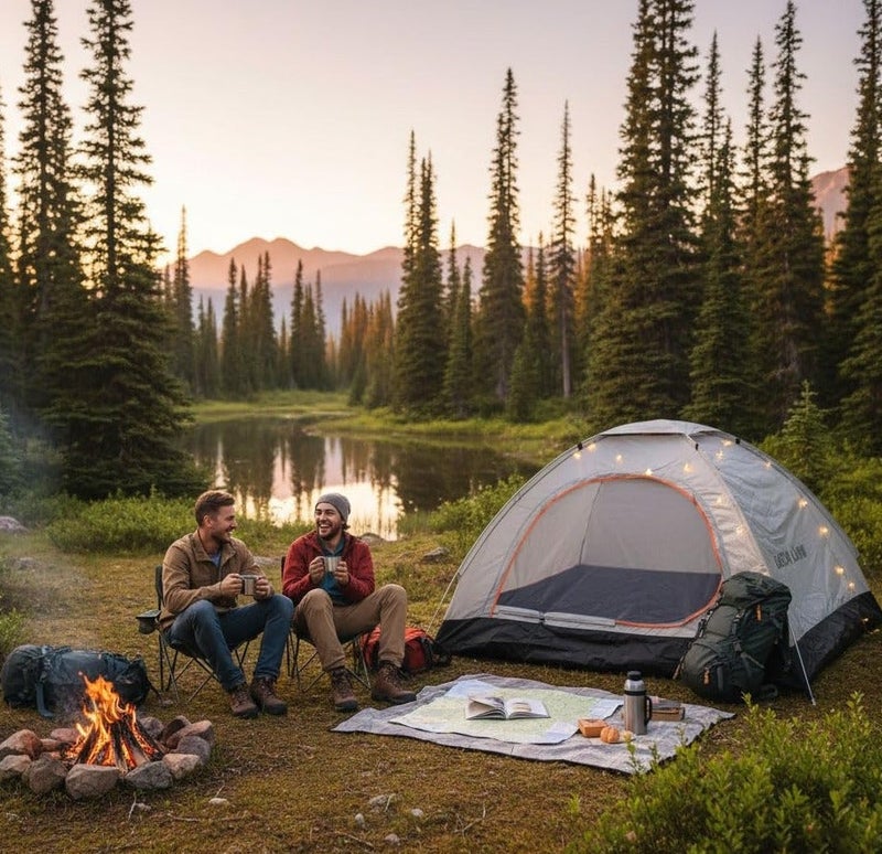 جرين ليون خيمة تخييم، إعداد فوري، سعة 3 أشخاص، حبل مقاوم للرياح، شبك مهوي، حماية من الأشعة فوق البنفسجية، خفيفة الوزن، مساحة أرضية 32.4 قدم مربع، مساحة واسعة، صديقة للتخييم، تصميم قابل للفتح، مثالية للتخييم، الأنشطة الخارجية، والسفر - Image 2