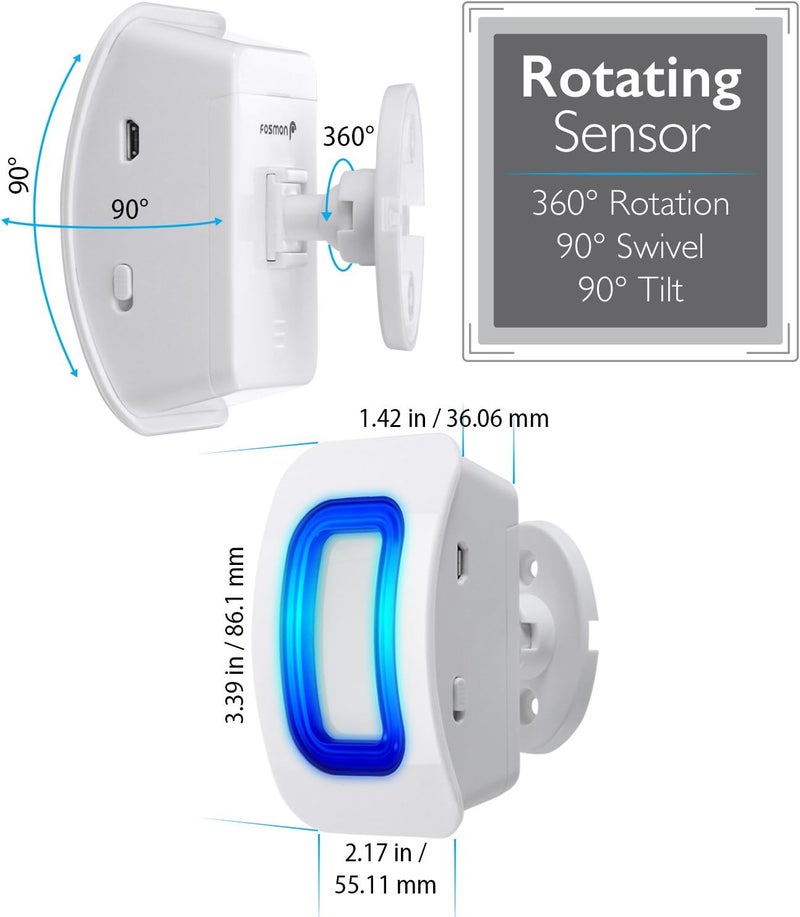 Fosmon WaveLink 51054HOM Add-On Door Motion Sensor Unit (No Receiver) - White - Image 3