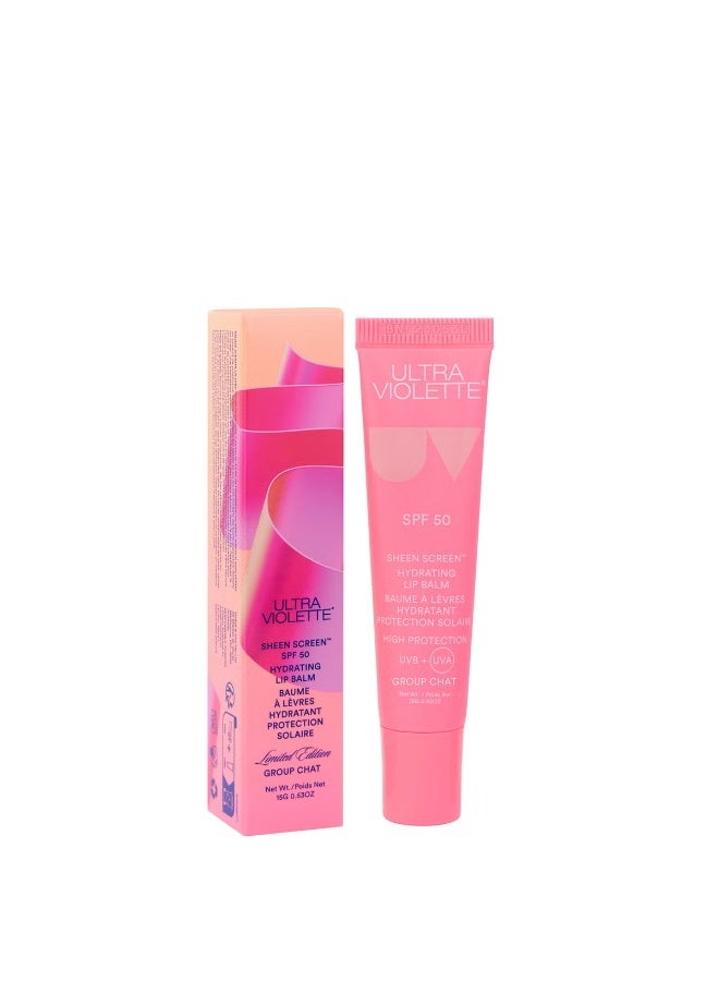 Ultra Violette Sheen Screen Hydrating SPF50 Lip Balm 15ml - Group Chat - Image 4